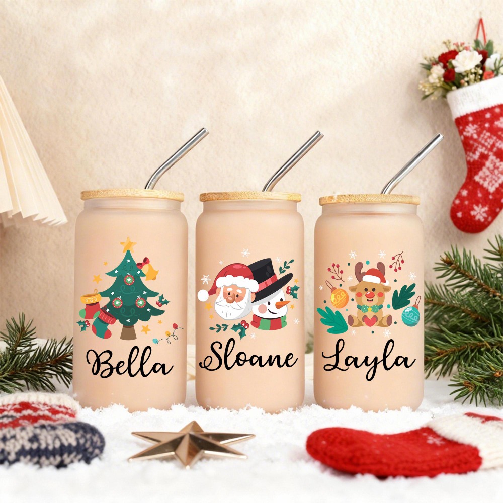 Vaso de cristal navideño con t - Coffee Equipment With Name reseña y precio