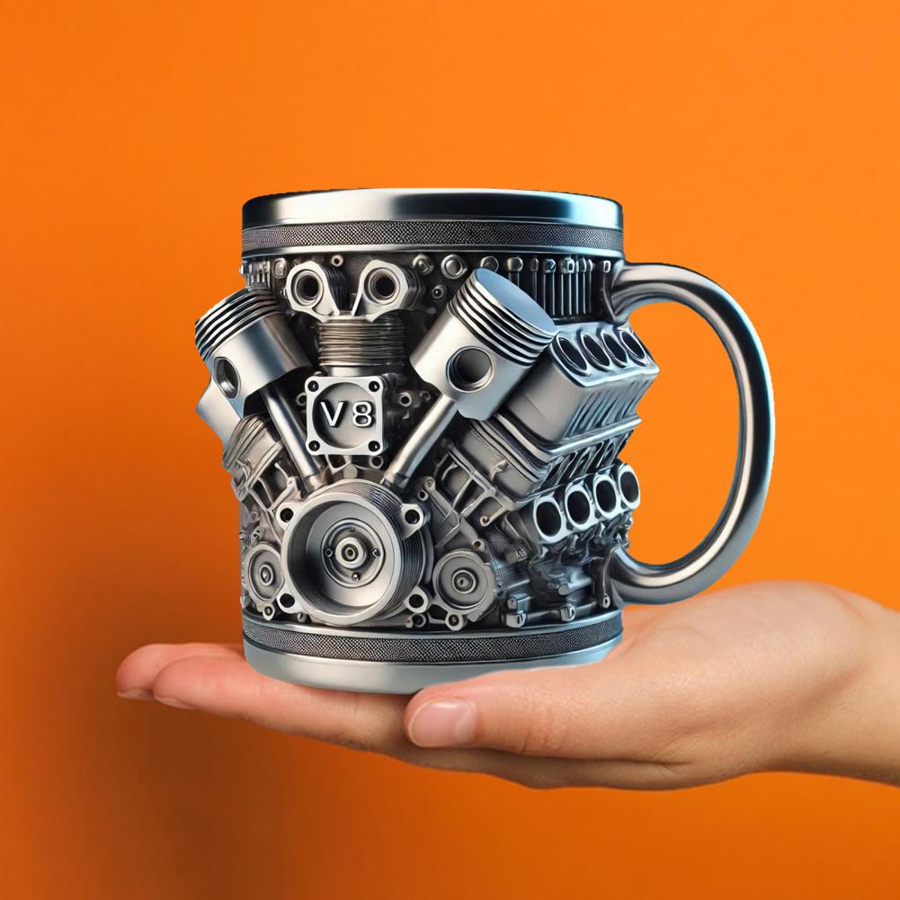 Taza con diseño de motores 3d, - Coffee Equipment Eu reseña y precio
